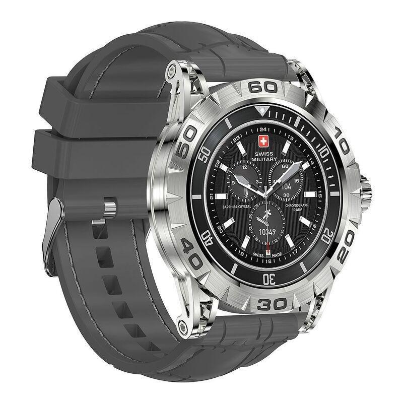 Swiss Military Dom 2 Smartwatch - Silver Frame/Grey Silicon Strap, , large image number 1