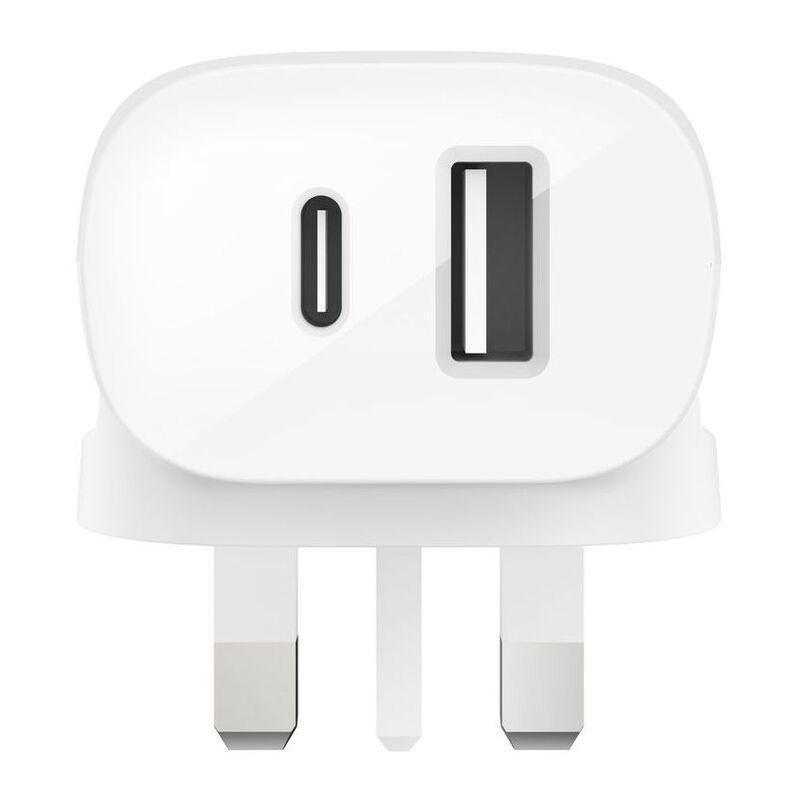 Belkin Wall Charger 37W USB PD With PPS - UK Plug - White, , large image number 1