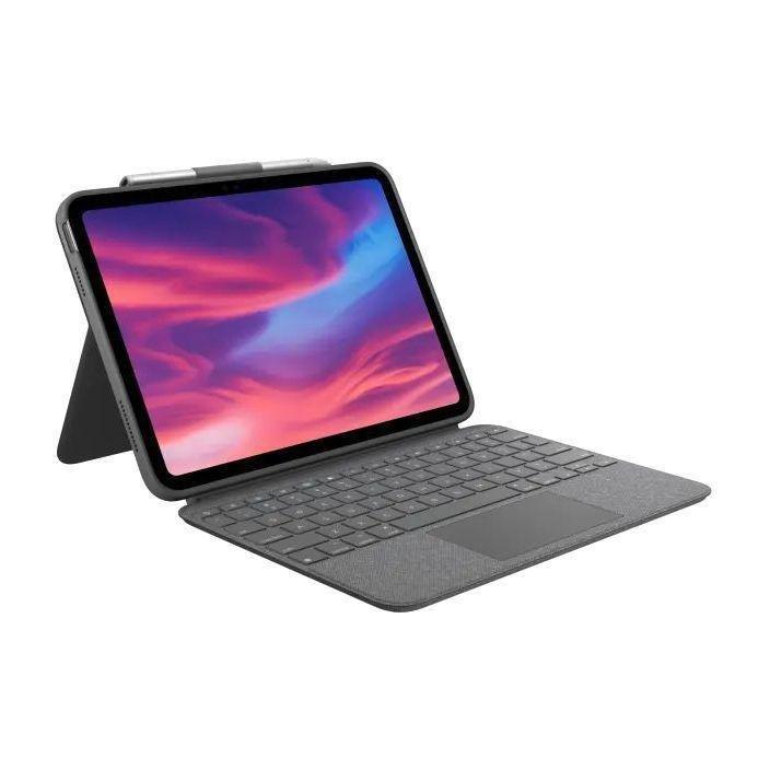 Logitech 920-011379 Combo Touch with Detachable Keyboard and Trackpad Case for iPad (10th Gen) - Oxford Grey (Arabic/English), , medium
