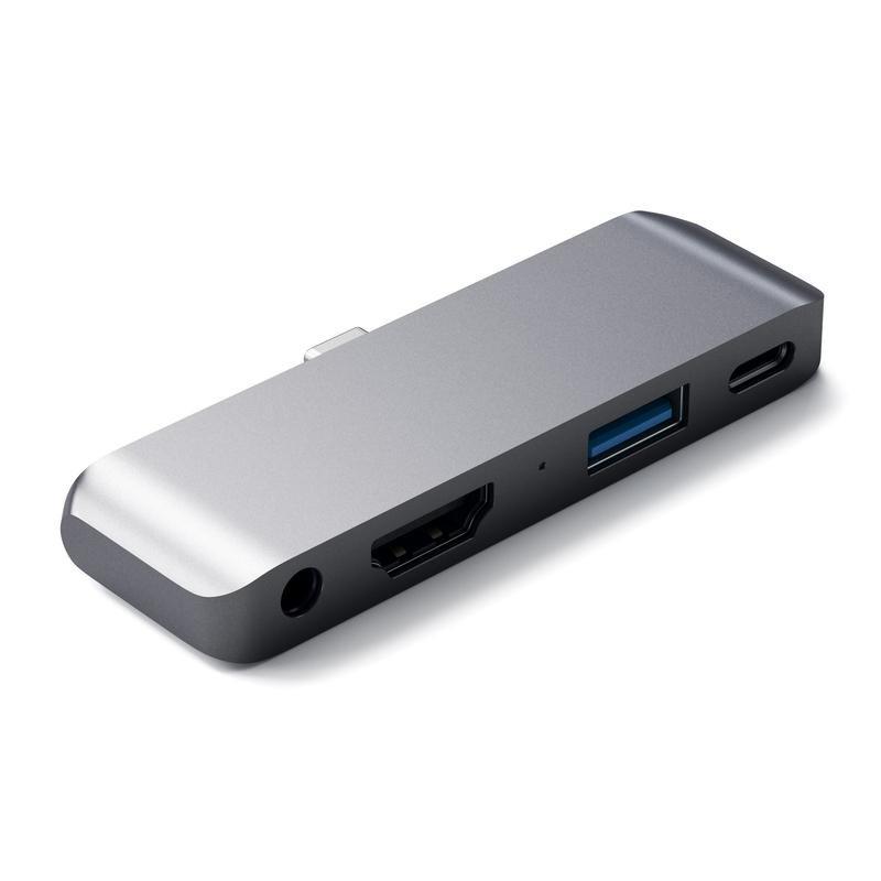 SATECHI - Satechi Hub Type-C Mobile Pro Hub for iPad & Type-C Smartphones/Tablets Space Grey