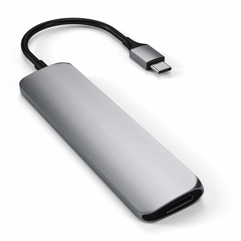 Satechi Hub Type-C Slim Multimedia Adapter V2 Space Grey, , large image number 1