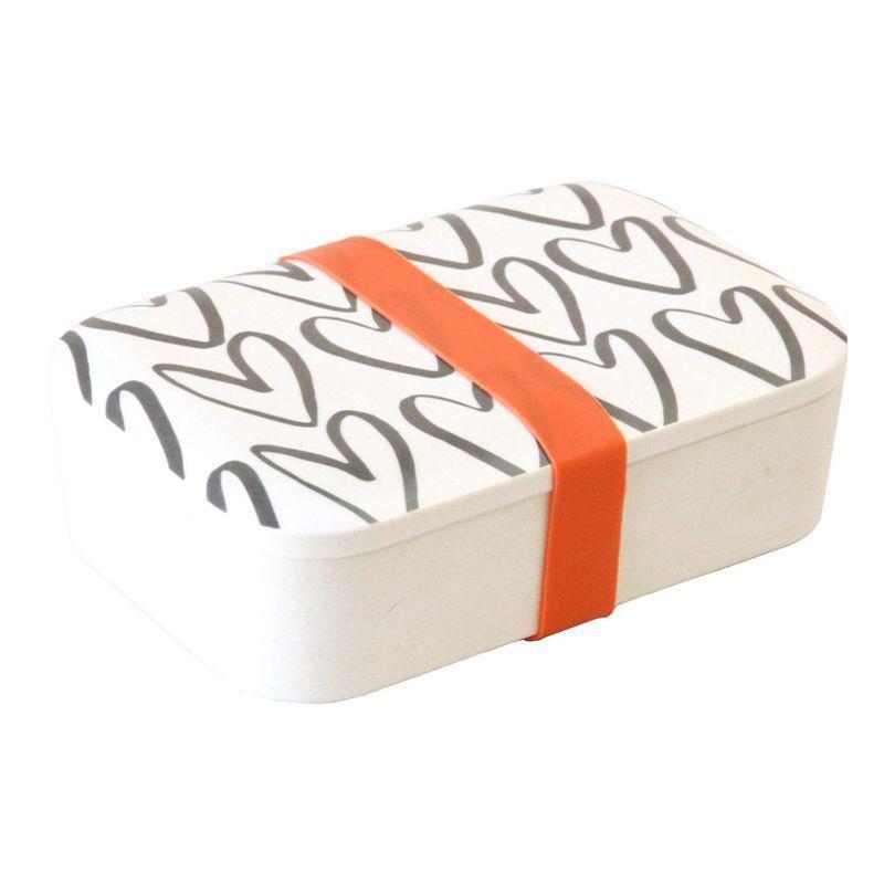 Caroline Gardner Heart Bamboo Lunchbox, , large image number 0