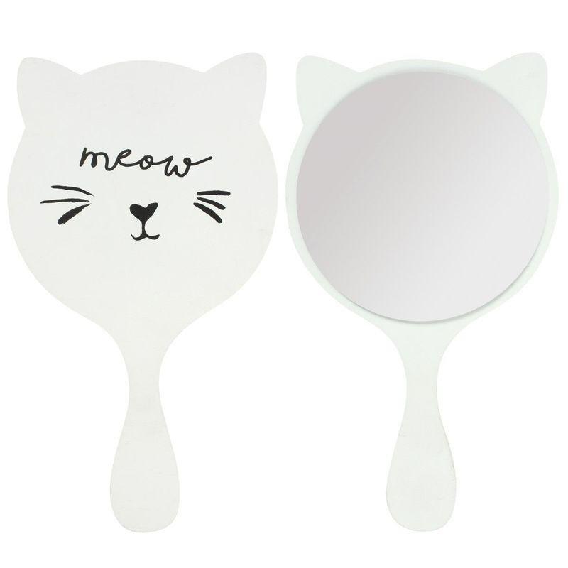 Something Different White Cat Mini Handheld Mirror, , large image number 0