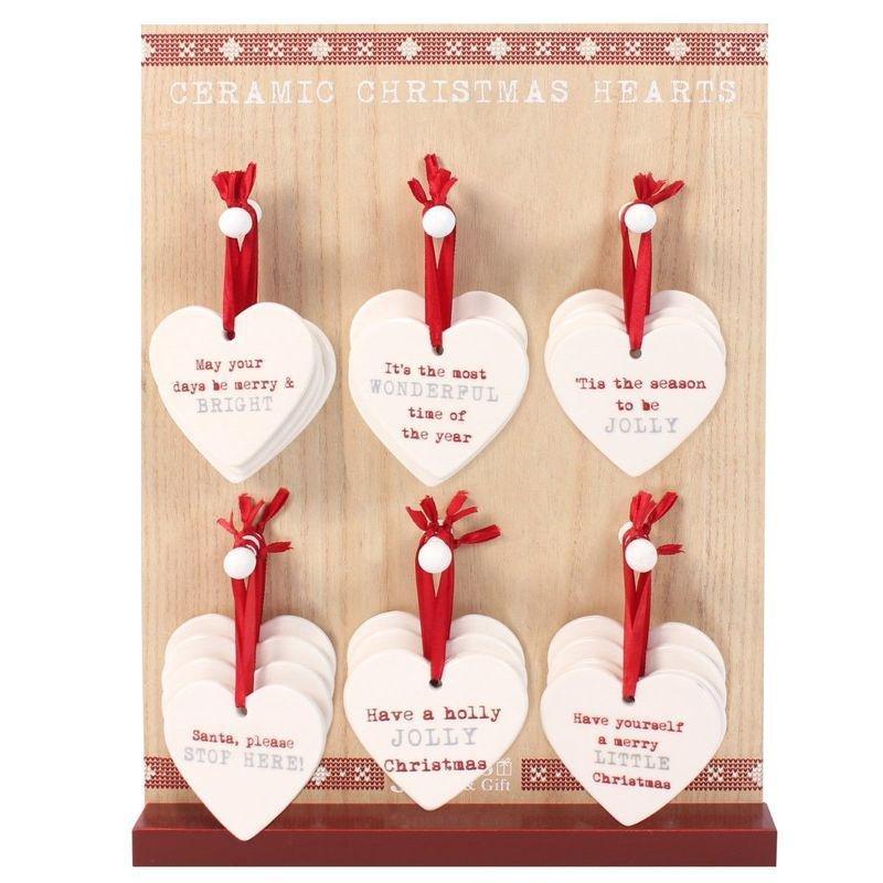 Something Different Ceramic Christmas Hearts (Random Versions - Includes 1), , large image number 0