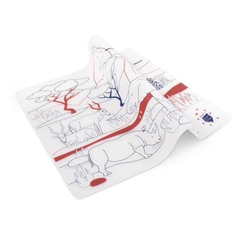 Super Petit Wildlife African Savanna Silicone Colouring Mat Kit, , large image number 1