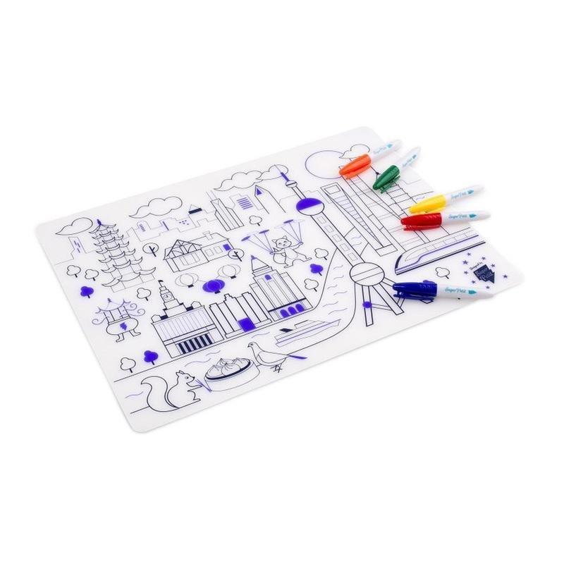 Super Petit Shanghai Silicone Colouring Mat Kit, , large image number 2