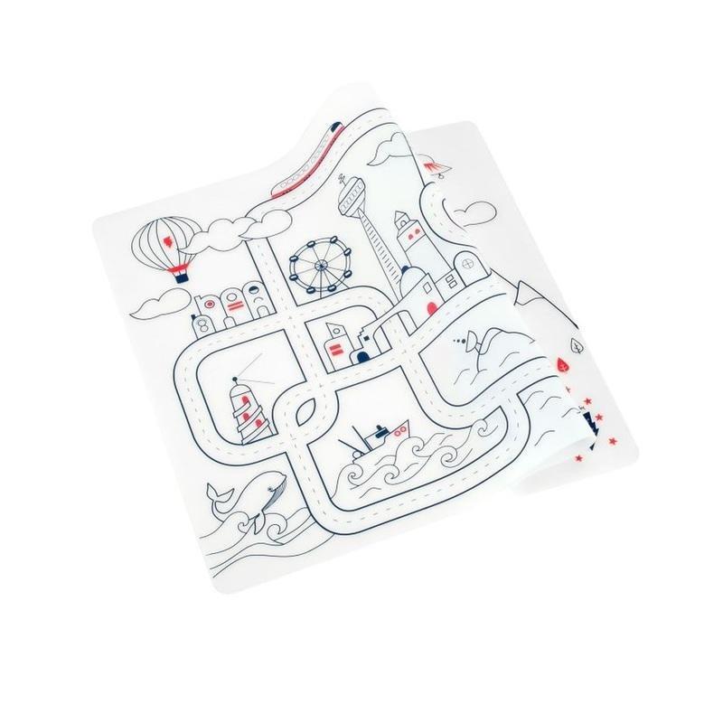 Super Petit City Adventure Silicone Colouring Mat Kit, , large image number 1