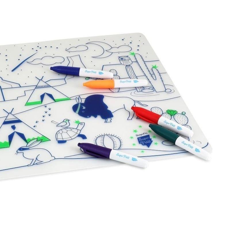 Super Petit Cactus Valley Silicone Colouring Mat Kit, , large image number 0