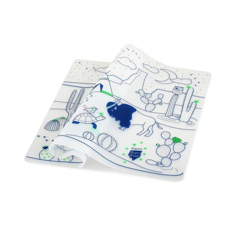 Super Petit Cactus Valley Silicone Colouring Mat Kit, , large image number 1