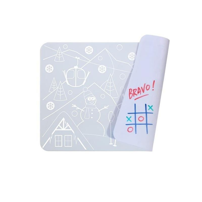 Super Petit Mini Playmat Snow Silicone Colouring Mat Kit, , large image number 1