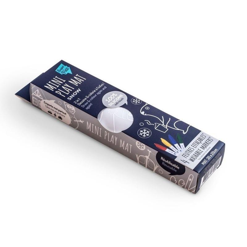 Super Petit Mini Playmat Snow Silicone Colouring Mat Kit, , large image number 3