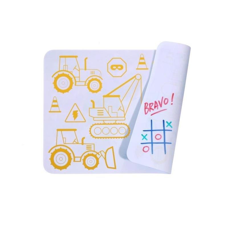 Super Petit Mini Playmat Construction Silicone Colouring Mat Kit, , large image number 3
