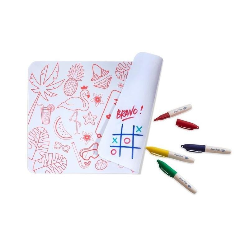 Super Petit Mini Playmat Florida Silicone Colouring Mat Kit, , large image number 0