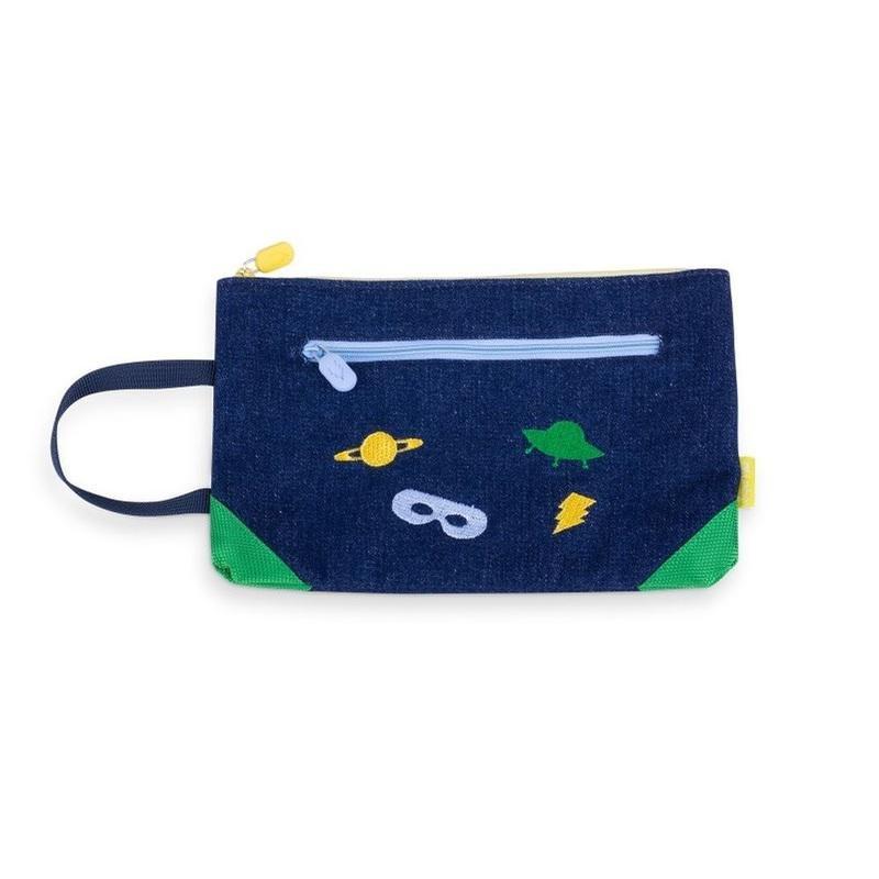 Super Petit Space Denim Pouch, , large image number 0