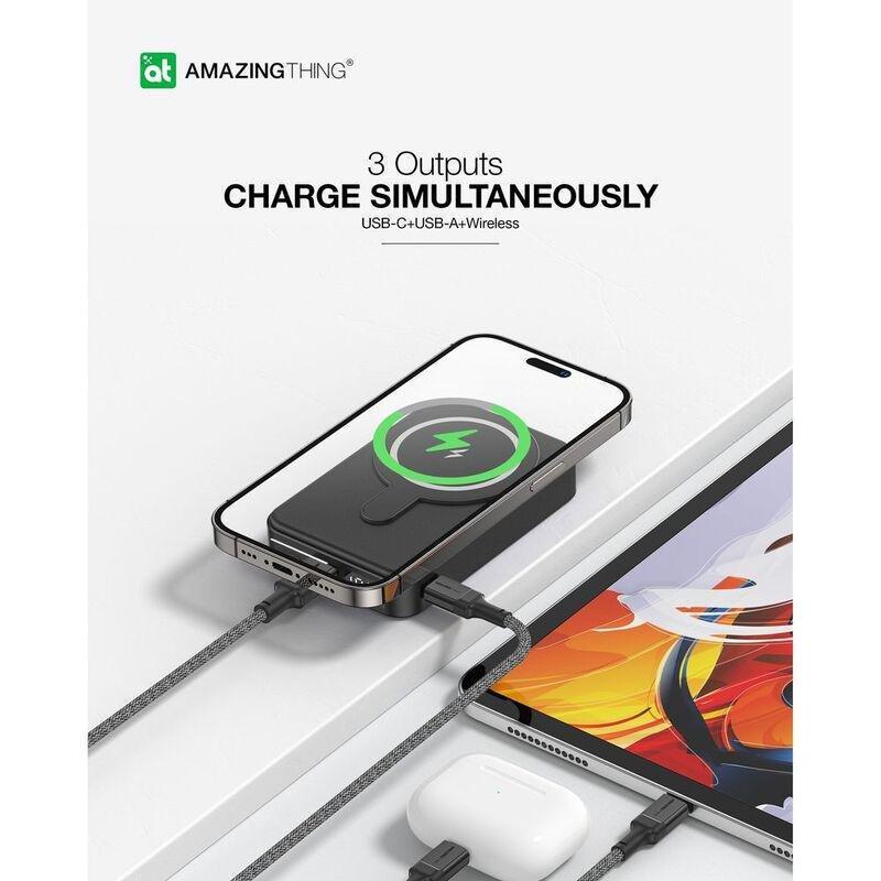 AmazingThing Thunder Pro Mag PD 10000mAh Power Bank With Holder - Black, , large image number 3