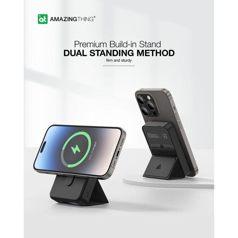 AmazingThing Thunder Pro Mag PD 10000mAh Power Bank With Holder - Black, , large image number 4