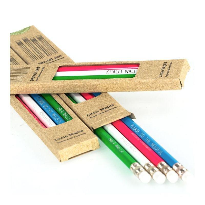 Little Majlis Local Khaleeji Sayings Pencil Set Of 4, , large image number 0