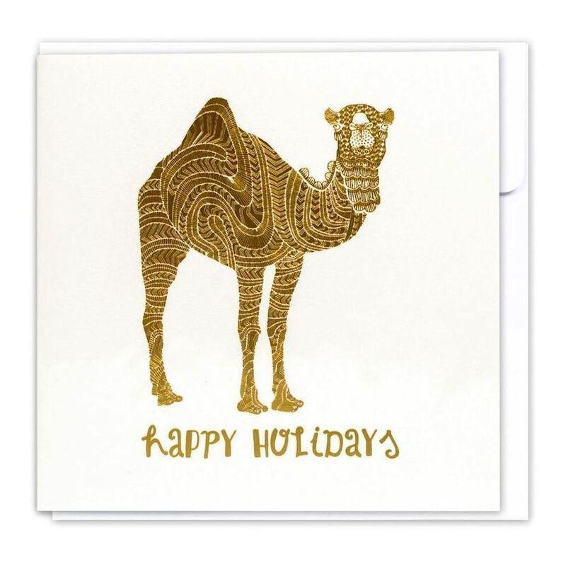 Little Majlis Happy Holidays Gold Greeting Card, , large image number 0