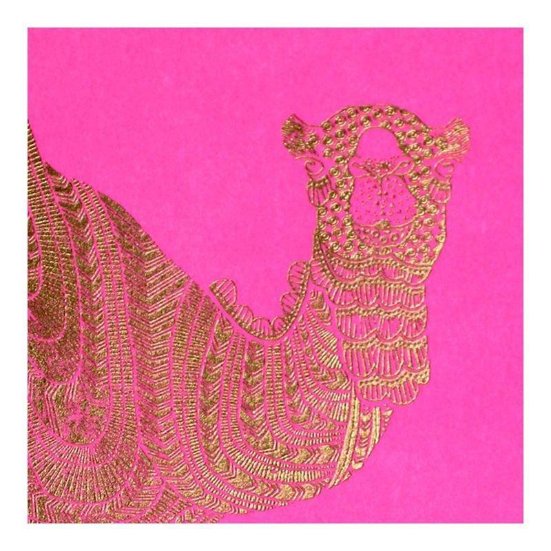 Little Majlis Camel Gold On Pink Postcard Set Of 6, , large image number 1