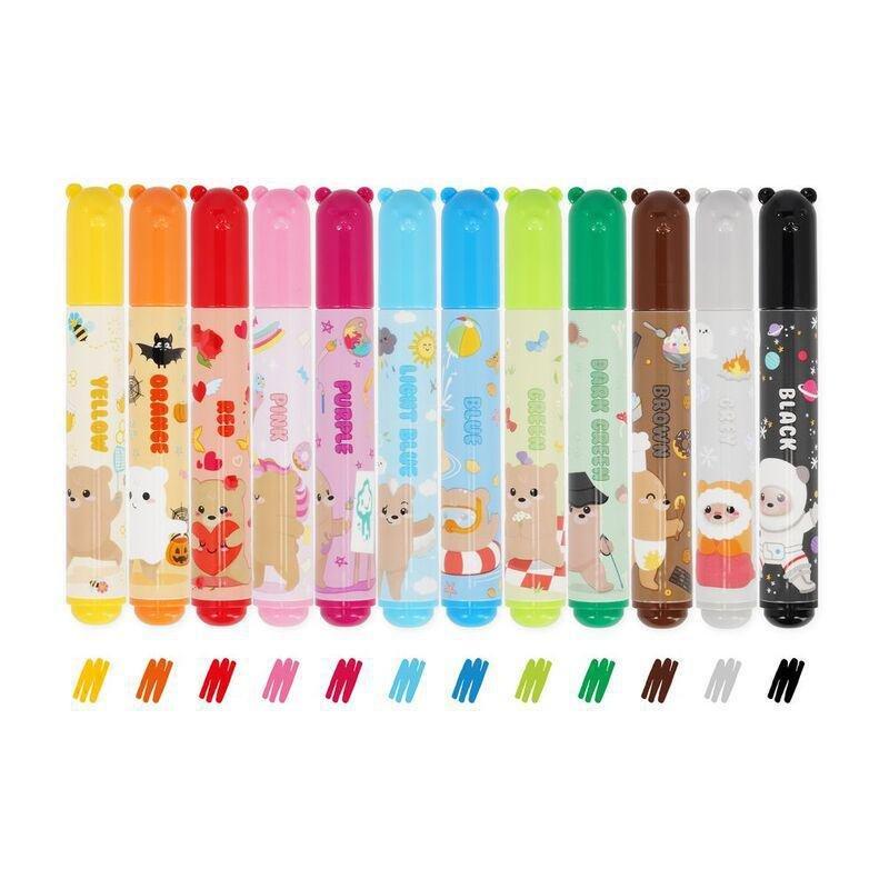 Legami Markers - Teddy Friends (Set Of 12), , large image number 0