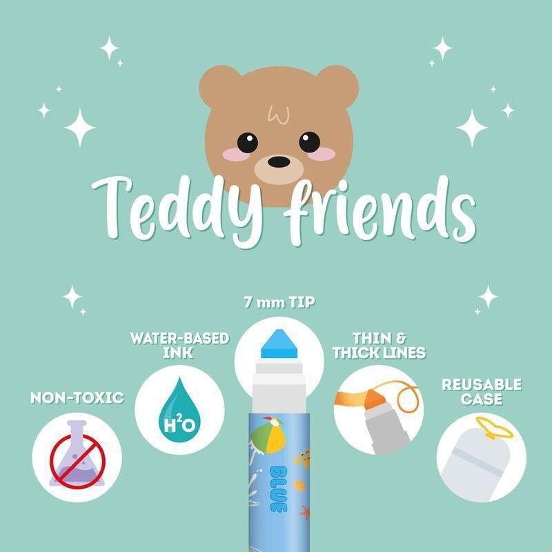 Legami Markers - Teddy Friends (Set Of 12), , large image number 1