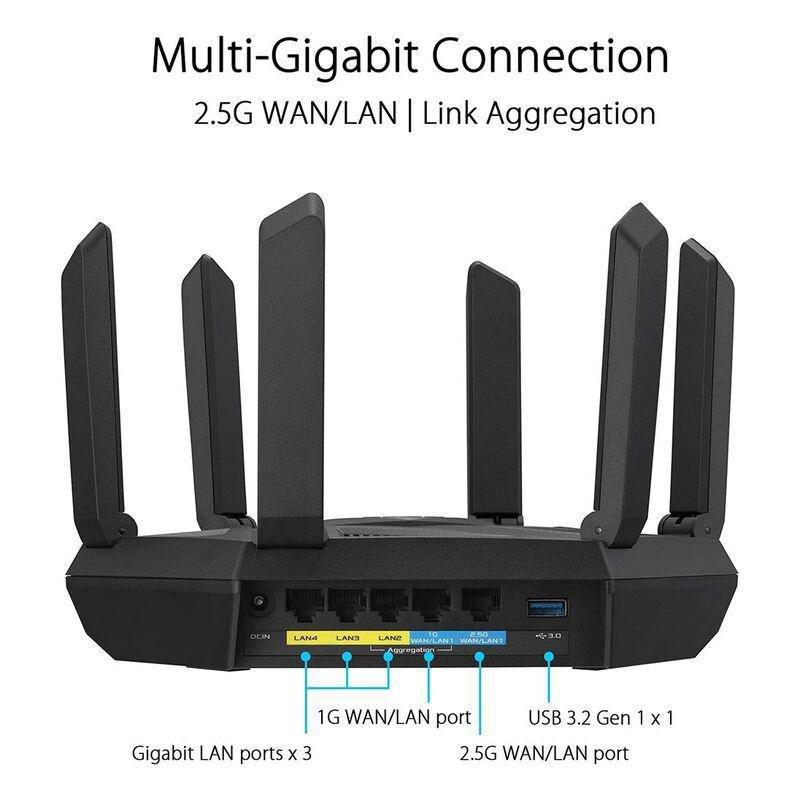 ASUS RT-AXE7800 Tri-band WiFi 6E (802.11ax) Router, , large image number 1