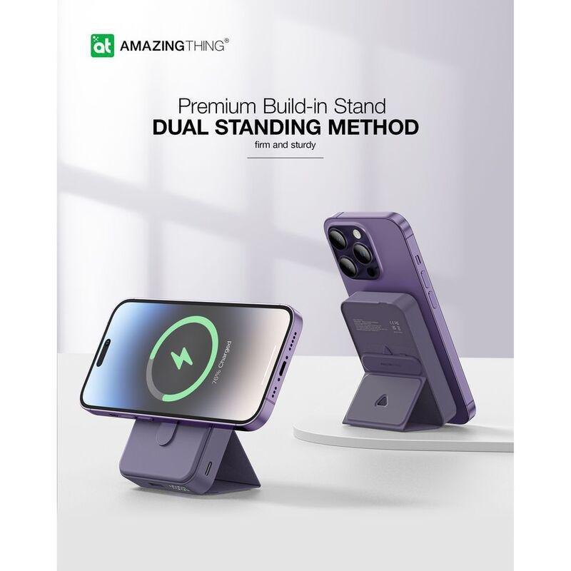 AmazingThing Thunder Pro Mag PD 10000mAh Power Bank With Holder - Purple, , large image number 4