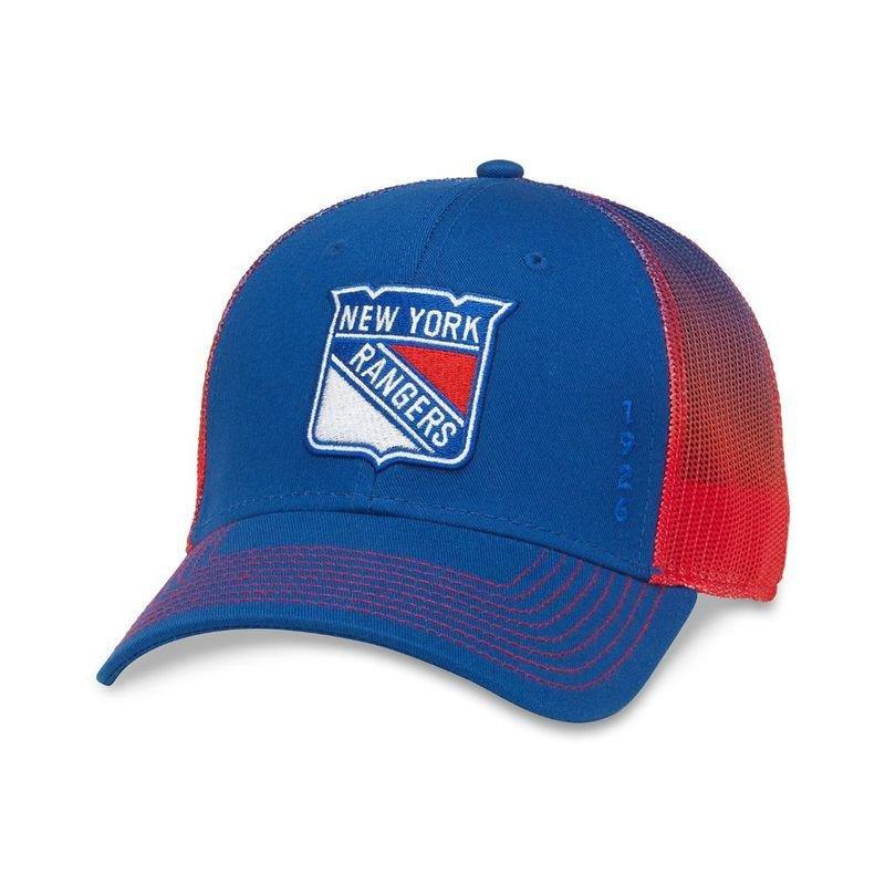 American Needle New York Rangers Crossfade Trucker Cap Royal/Red, , large image number 0