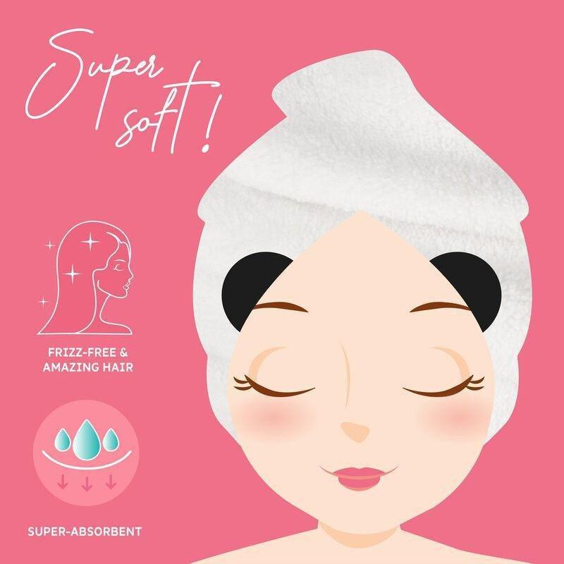 Legami Hair Turban Towel - Love My Hair - Panda, , large image number 0