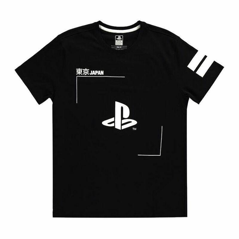 Difuzed Sony Playstation Black & White Logo Men's T-Shirt Black, , large image number 0