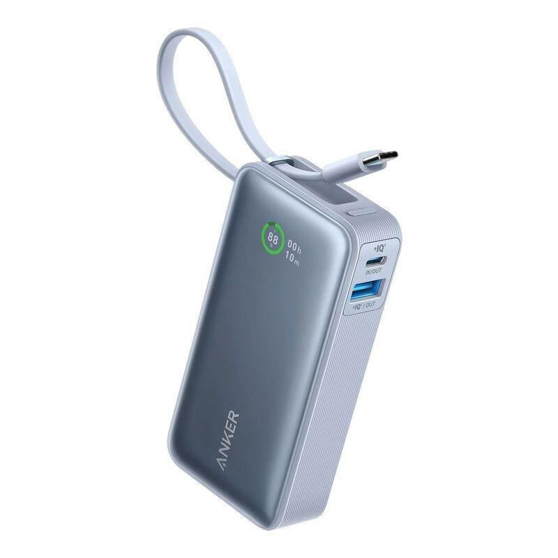 Anker Nano Power Bank 10000mAh 30W Built-In USB-C Cable - Blue, , large image number 0