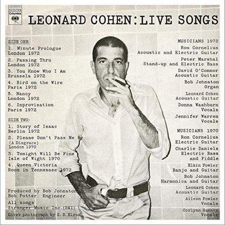 COLUMBIA - Leonard Cohen - Live Songs | Leonard Cohen