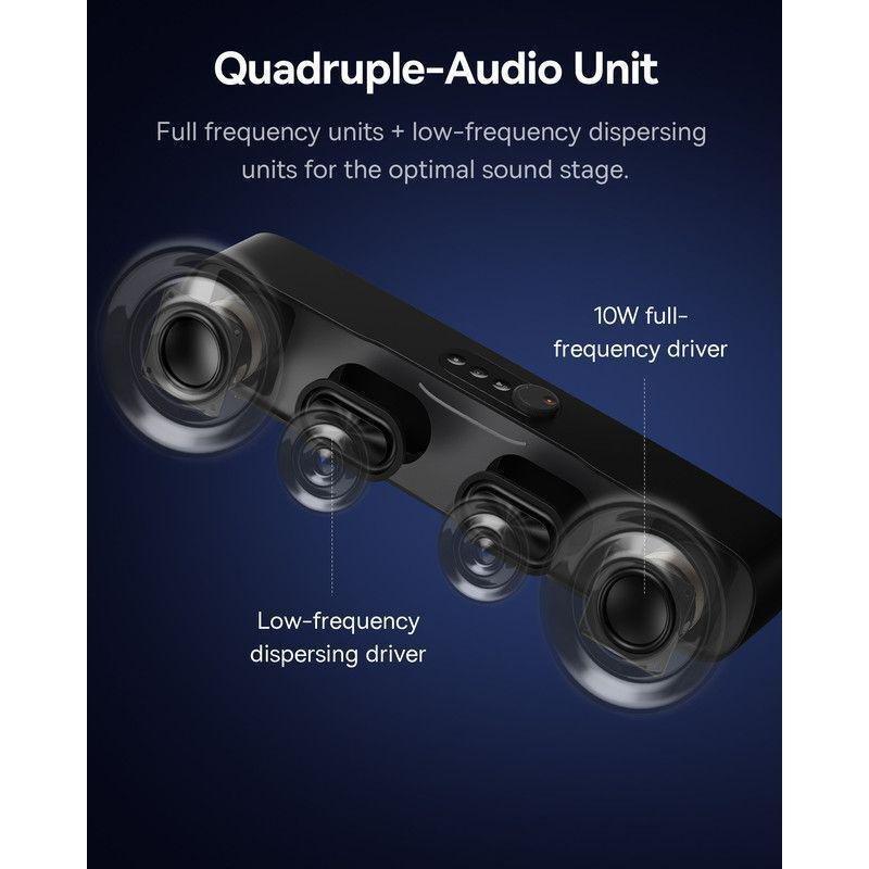 Baseus AeQur DS10 Mini Soundbar with battery - Black, , large image number 2