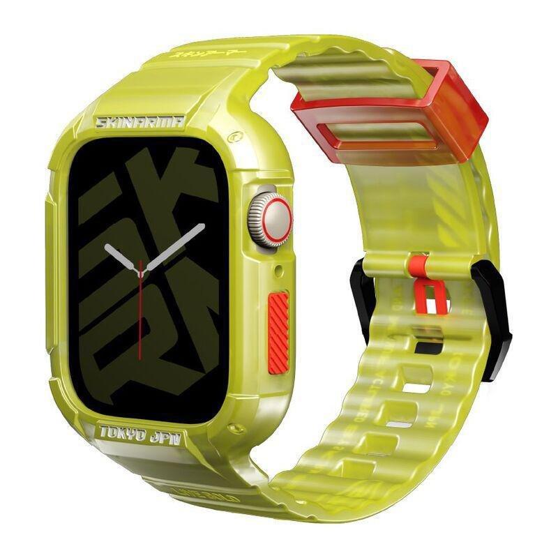 SkinArma Saido 2-In-1 Apple Watch Strap + Case 45/44 mm - Neon Yellow, , large image number 0