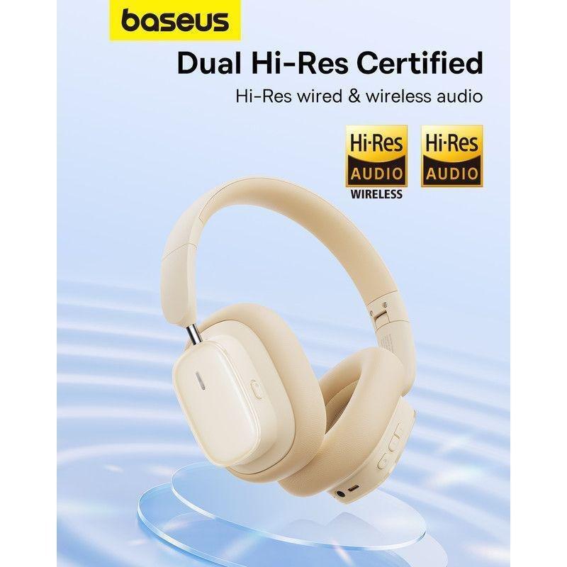 Baseus Bowie H1i Noise-Cancellation Wireless Headphones - Stellar White, , large image number 3