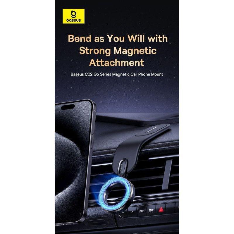 Baseus C02 Go Series Magnetic Car Phone Mount - Black, , large image number 4