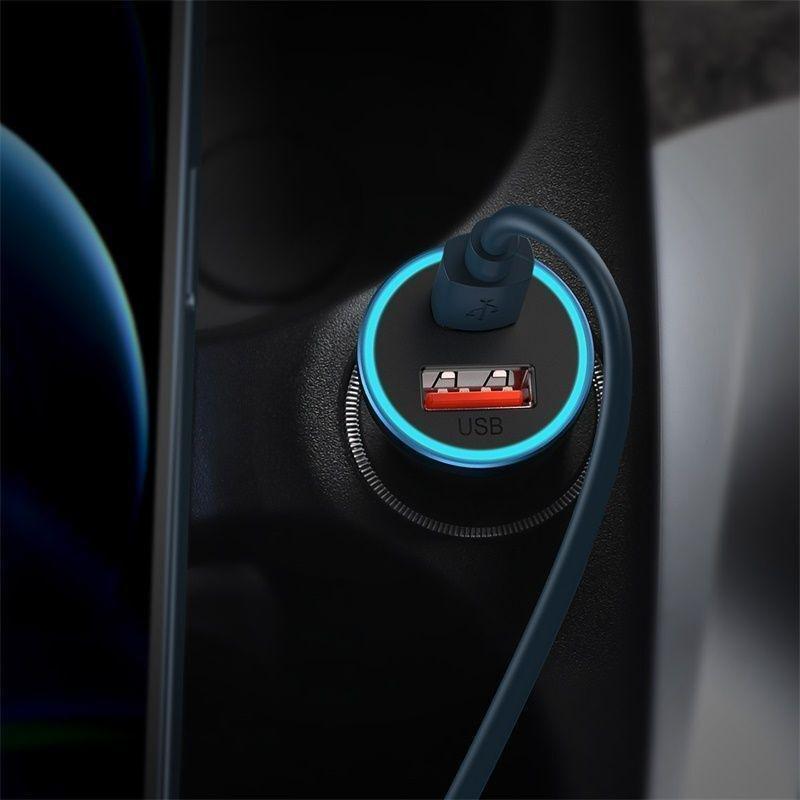 Baseus Golden Contactor Pro Dual Quick Charger Car Charger USB-A + USB-C 40W - Blue, , large image number 5