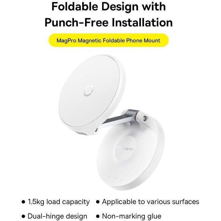 Baseus MagPro Magnetic Foldable Phone Mount - Moon White, , large image number 2