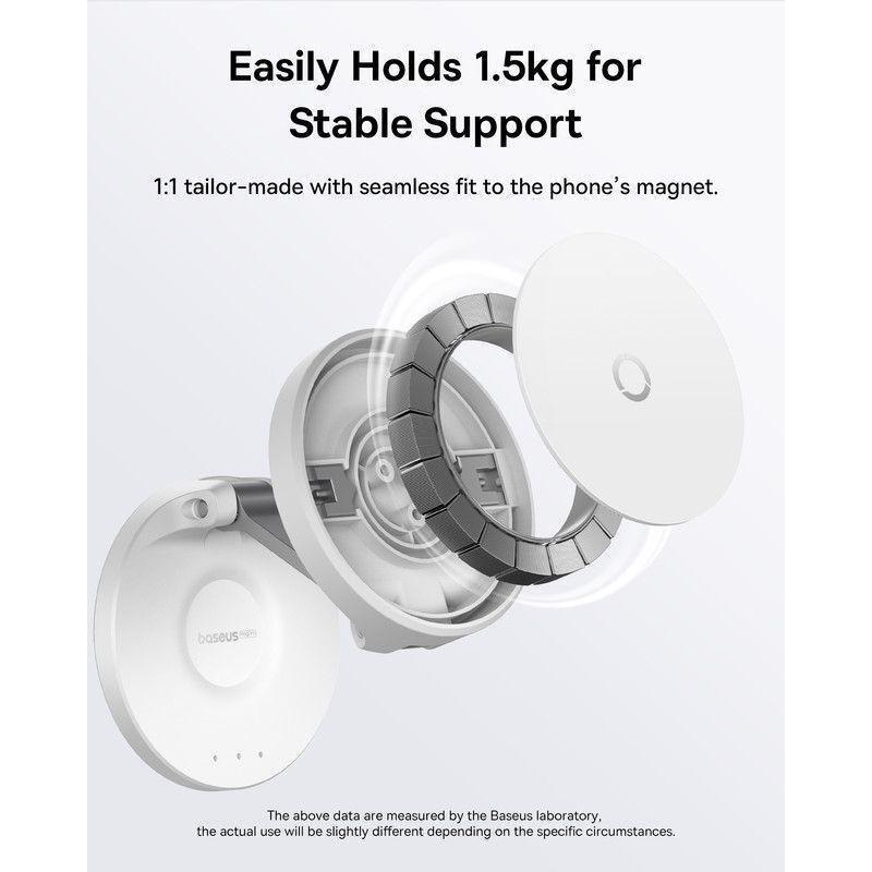 Baseus MagPro Magnetic Foldable Phone Mount - Moon White, , large image number 3