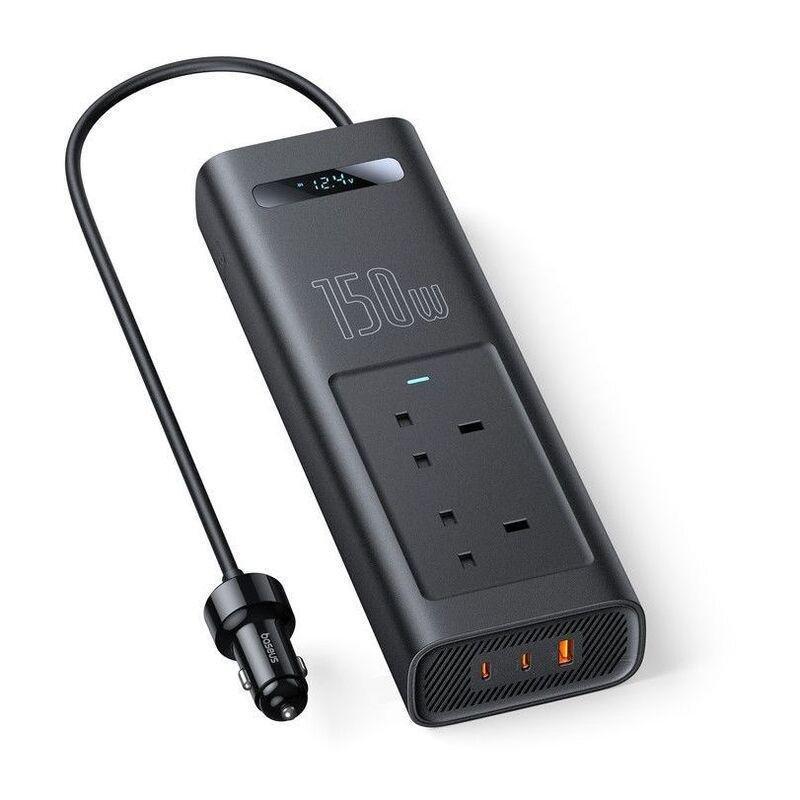 Baseus Power Inverter 300W (220V UK) - Black, , medium