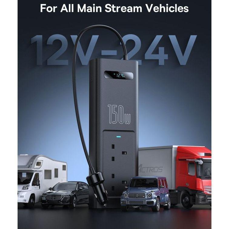 Baseus Power Inverter 300W (220V UK) - Black, , large image number 4