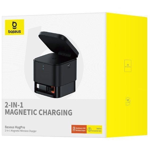 Baseus MagPro 2-in-1 Magnetic Wireless Charger 25W - Cosmic Black, , large image number 1