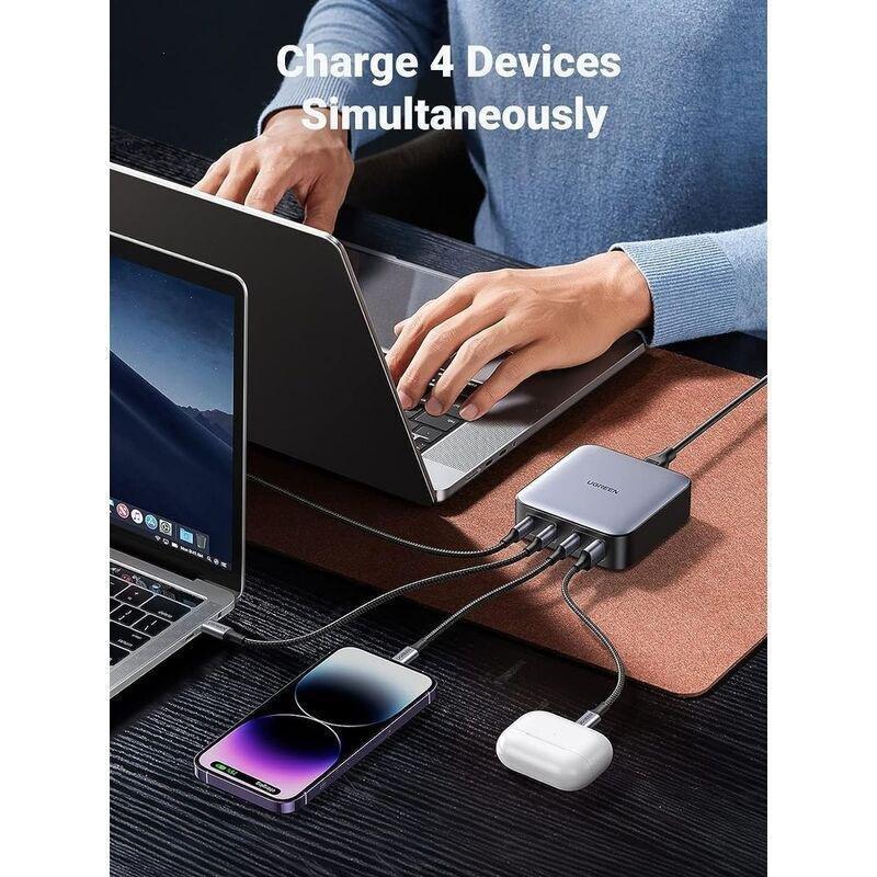 UGREEN Nexode GaN 100W Laptop USB-C Charger 4-Port Desktop Wall Charger, , large image number 2