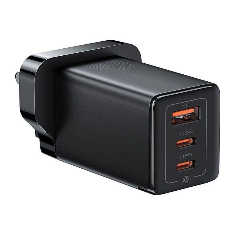 Baseus GaN5 Pro Fast Charger 2 USB-C + 1 USB-A 65W UK - Black, , medium