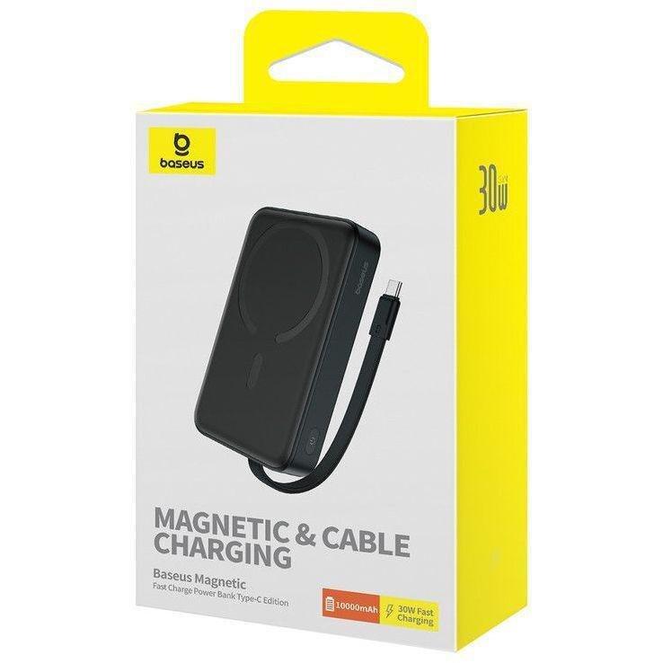 Baseus Magnetic Mini Wireless Fast Charge Power Bank Type-C Edition 10000mAh 30W - Black, , large image number 3