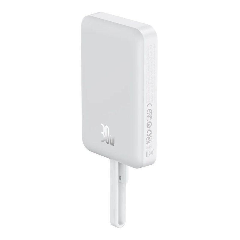 Baseus Magnetic Mini Wireless Fast Charge Power Bank Type-C Edition 10000mAh 30W - Stellar White, , medium