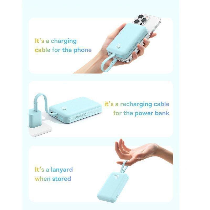 Baseus Magnetic Mini Wireless Fast Charge Power Bank Type-C Edition 10000mAh 30W - Stellar White, , large image number 1