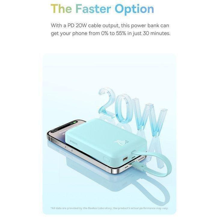Baseus Magnetic Mini Wireless Fast Charge Power Bank Type-C Edition 10000mAh 30W - Stellar White, , large image number 5