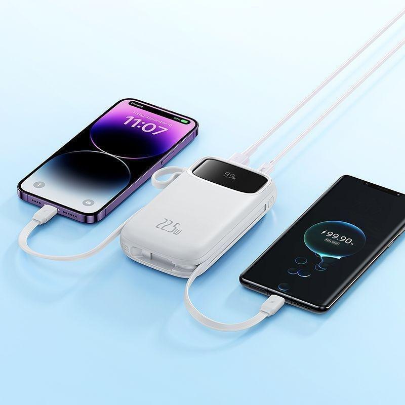 Baseus Qpow2 Dual-Cable Digital Display Fast Charge Power Bank 10000mAh 22.5W - Stellar White, , large image number 5