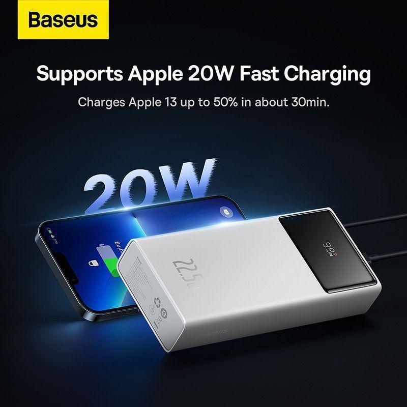 Baseus Star-Lord Digital Display Fast Charge Power Bank 30000mAh 22.5W - White, , large image number 4